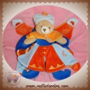 DOUDOU ET COMPAGNIE SOS OURS PRINCE INDIDOUS PLAT BLEU MARINE ORANGE GRAND MODELE SOS