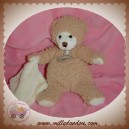 BABYNAT DOUDOU OURS BEIGE MOUCHOIR ECRU SOS