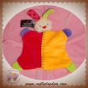 BABY CLUB C&A DOUDOU LAPIN PLAT FUSHIA ORANGE VERT SOS