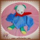 NOUNOURS DOUDOU OURS BLANC PLAT BLEU ECHARPE ROUGE SOS