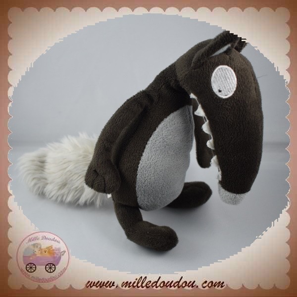 AUZOU DOUDOU LOUP NOIR GRIS SOS