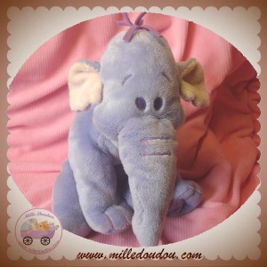 DISNEY NICOTOY DOUDOU ELEPHANT MAUVE FEUTRINE SOS