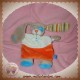 TEX DOUDOU LAPIN GARCON PLAT ECRU ORANGE GRIS SOS