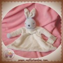 AUCHAN HALLE AUX VETEMENTS DOUDOU LAPIN PLAT BLANC BLEU SOS