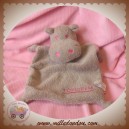 TOPICREM DOUDOU HIPPOPOTAME PLAT GRIS TAUPE ROSE SOS