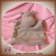 TOPICREM DOUDOU HIPPOPOTAME PLAT GRIS TAUPE ROSE SOS