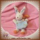 DOUDOU ET COMPAGNIE LAPIN ELIOT ATTACHE TETINE CAPE BLANC BLEU SOS