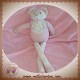 PETIT BATEAU SOS DOUDOU OURS CHAT TISSU ROSE FLEUR BRODERIE VIOLETTE JANVIER