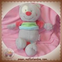 BENGY DOUDOU OURS GRIS PULL RAYE ROUGE BLEU VERT SOS