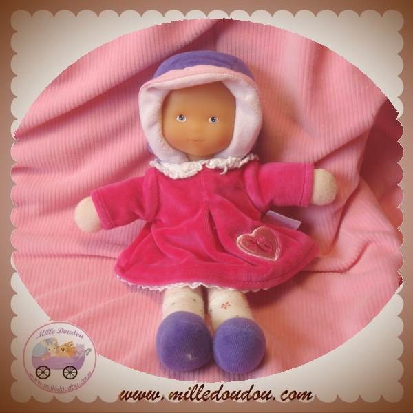 Doudou Poupée Boule Rose Coeur Corolle - Coeur de Doudou