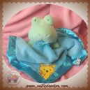 SANDY DOUDOU GRENOUILLE VERTE PLAT BLEU CRAPOUILLE SATIN SOS