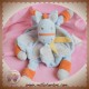 KIMBALOO DOUDOU CHEVAL PLAT ROND BLEU BEIGE ORANGE SOS