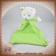 MUSTI MUSTELA DOUDOU OURS BLANC PLAT VERT SOS