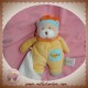 BABYNAT DOUDOU OURS JAUNE ORANGE MOUCHOIR SOS