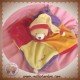 BABYNAT BABY NAT DOUDOU OURS PLAT BABYDO ORANGE VIOLET SOS