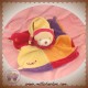 BABYNAT BABY NAT DOUDOU OURS PLAT BABYDO ORANGE VIOLET SOS