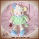 KIABI DOUDOU LUTIN POUPEE ROSE VERTE ETOILE 22 CM