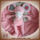 BENGY DOUDOU SOURIS MILA MOUSE ROSE COEUR FLEUR 25 CM SOS