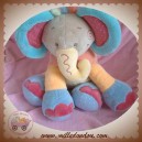 NATTOU DOUDOU ELEPHANT OASIS ORANGE BLEU ROSE SOS