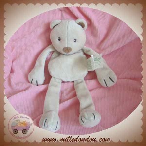 KIMBALOO DOUDOU OURS BEIGE PLAT TAUPE GRIS SOS