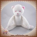 MUSTI MUSTELA DOUDOU OURS BLANC ROSE