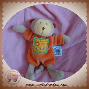 MOULIN ROTY DOUDOU SINGE BEIGE ORANGE LES LOUSTICS 15 CM