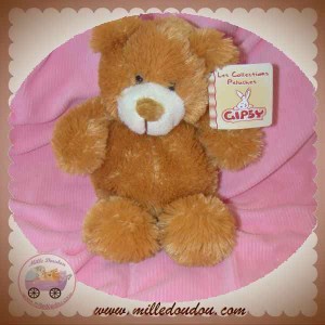 GIPSY SOS DOUDOU OURS BOUCLETTE MARRON BRUN 23 CM