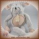 HISTOIRE D'OURS DOUDOU SOURIS GRISE COUTURE BEIGE MOUSE SOS