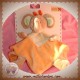 NICOTOY DOUDOU ELEPHANT PLAT ORANGE JAUNE SOS
