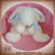 DOUDOU ET COMPAGNIE LAPIN BONBON ALLONGE BLANC BLEU GM SOS