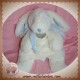 DOUDOU ET COMPAGNIE LAPIN BONBON ALLONGE BLANC BLEU GM SOS