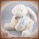 DOUDOU ET COMPAGNIE LAPIN BONBON ALLONGE BLANC BLEU GM SOS