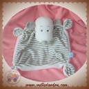 JEMINI PEANUTS DOUDOU CHIEN SNOOPY PLAT BLANC RAYE GRIS SOS