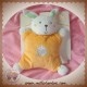 KING BEAR DOUDOU LAPIN QUASI PLAT ORANGE ABC SOS