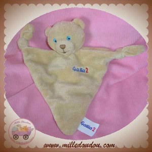 GALLIA 2 DOUDOU OURS PLAT BEIGE NOEUD SOS