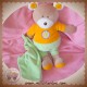 AJENA DOUDOU OURS BEIGE CORPS ORANGE VERT MOUCHOIR SOS