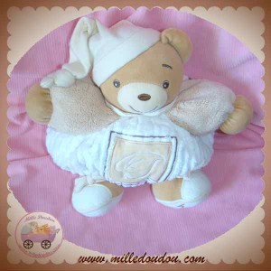 KALOO SOS DOUDOU OURS BEIGE BOULE BLANC FEUILLE LIERE 