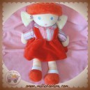 NOUNOURS SOS DOUDOU POUPEE BLONDE ROBE ROUGE