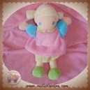 NOUNOURS DOUDOU POUPEE BLONDE ROBE ROSE SOS