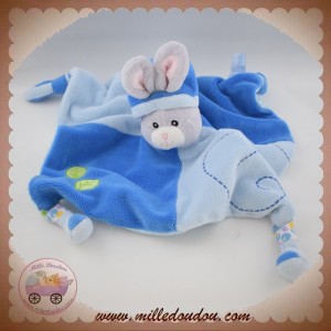 GIPSY DOUDOU LAPIN PLAT PLAT BLEU FEUILLES SOS