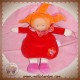 COROLLE DOUDOU LUTIN POUPEE ROUGE CERISE CHAPEAU FLEUR SOS