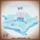 NICOTOY DOUDOU LAPIN BLANC PLAT BLEU  SOS