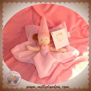 NICOTOY DOUDOU POUPEE FEE PLATE ROSE CLAIR PETIT ETOILE KIABI