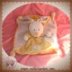 VETIR DOUDOU LAPIN BLANC PLAT JAUNE ORANGE SOS