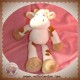 NICOTOY DOUDOU VACHE MARRON BLANCHE MOLLE SOS