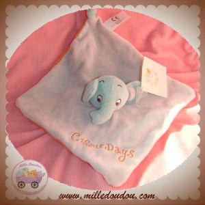 CREATIVTOYS DOUDOU ELEPHANT PLAT BLEU ORANGE SOS