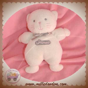 LUMINOU DOUDOU CHAT BLANC HOCHET JEMINI SOS