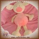 BABYSUN DOUDOU LAPIN CHIEN ECRU ROSE BABY SUN 33 cm SOS