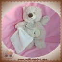 HISTOIRE D'OURS DOUDOU OURS BEIGE POIL MOUCHOIR ECRU SOS