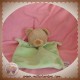 POMMETTE SOS DOUDOU OURS BEIGE CORPS PLAT VERT